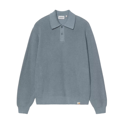 トップス carhartt L/S ARCIE POLO Carhartt WIP L/S Miles Polo (shady blue) | 43einhalb Sneaker Store