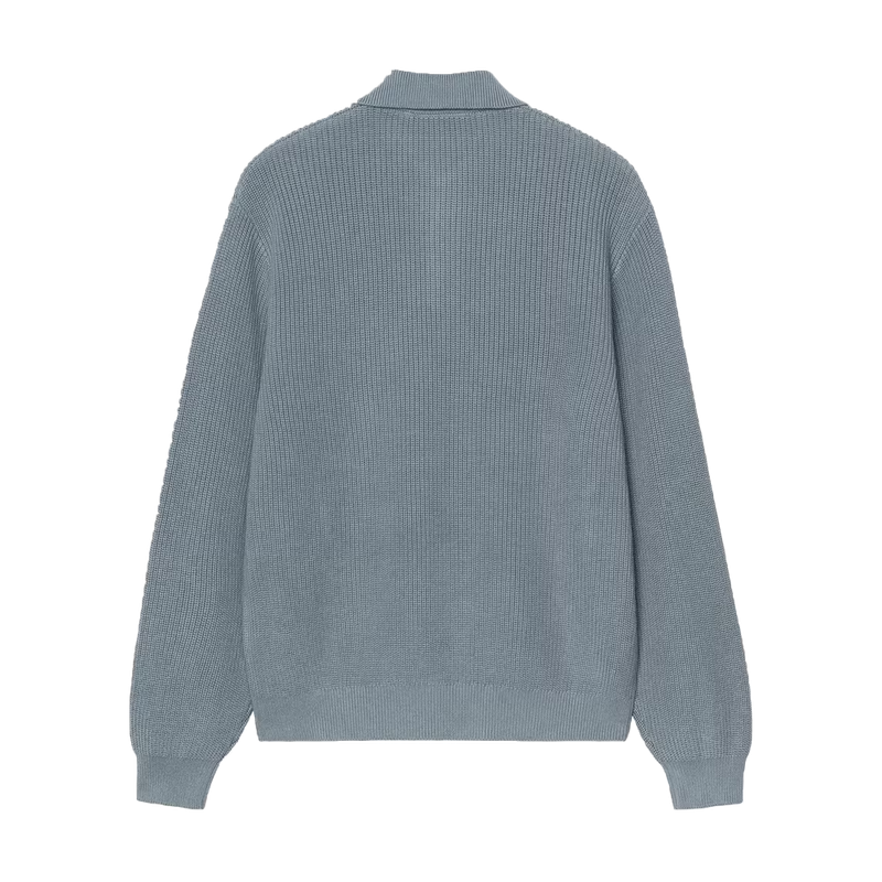 Carhartt WIP L/S Miles Polo (shady blue) | 43einhalb Sneaker Store