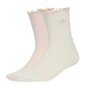 adidas Ruffle Crew Socks 2P (off white / wonder quartz)