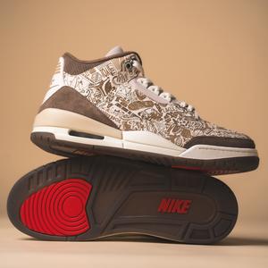 Air Jordan 3 Retro Laser (phantom / university red / palomino / sail)