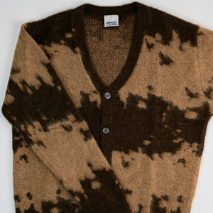 Mohair Splatter Cardigan Taupe Splatter