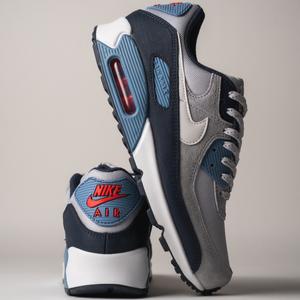 Air Max 90 (geyser grey / white / thunder / work blue)