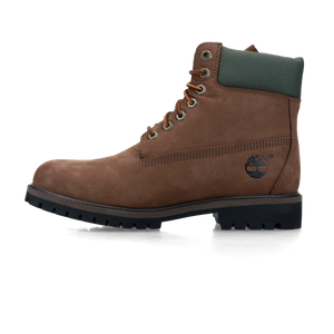 Timberland Heritage 6 Inch Lace Up Waterproof Boot (dk brown nubuck w gold)